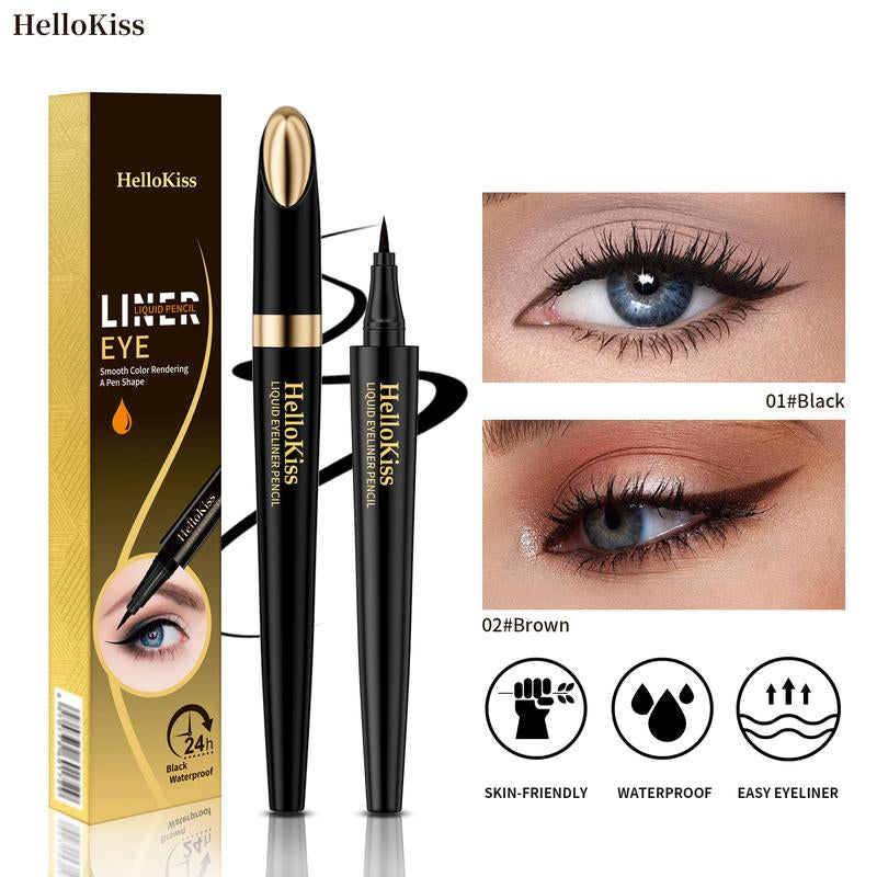 Hellokiss Long-Lasting Eyeliner - Lightweight, Waterproof, Vegan,Cruelty-Free,24-Hour Smooth Application,Ultra- Creamy and Silky Smooth Texture.
