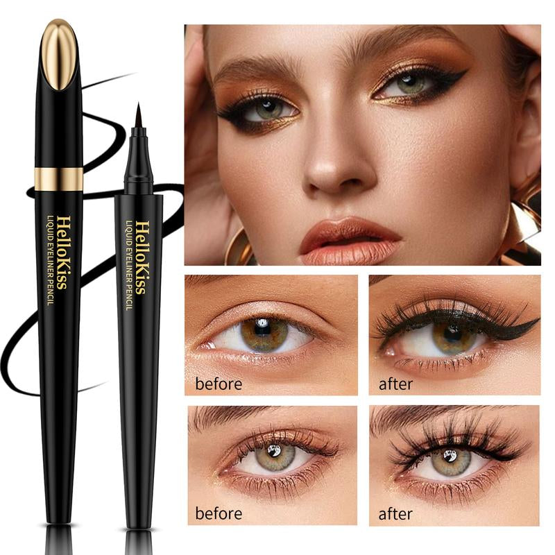 Hellokiss Long-Lasting Eyeliner - Lightweight, Waterproof, Vegan,Cruelty-Free,24-Hour Smooth Application,Ultra- Creamy and Silky Smooth Texture.